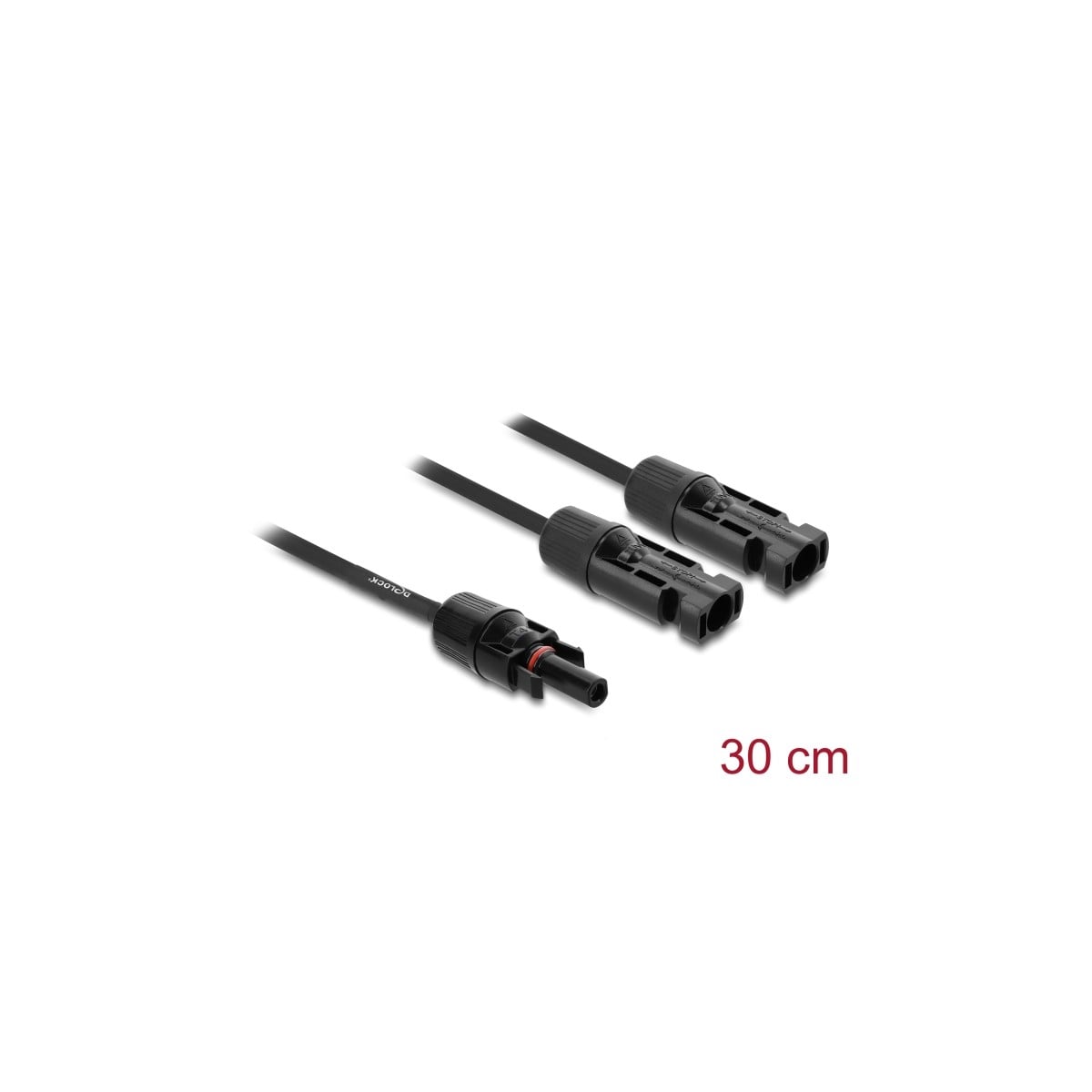 DELOCK DL4 Solar Splitter Kabel 2xST > 1xBU 30cm schwarz