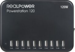 RealPower Laadstation Power Station 120 120W 10xUSB-A