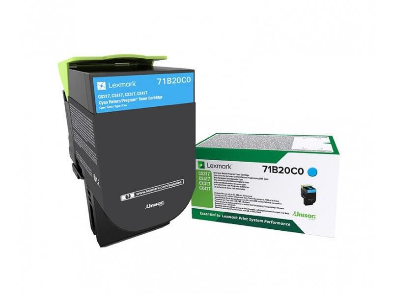 Toner Lexmark 71B20C0 cyan 2.300 pagina's 71B20C0