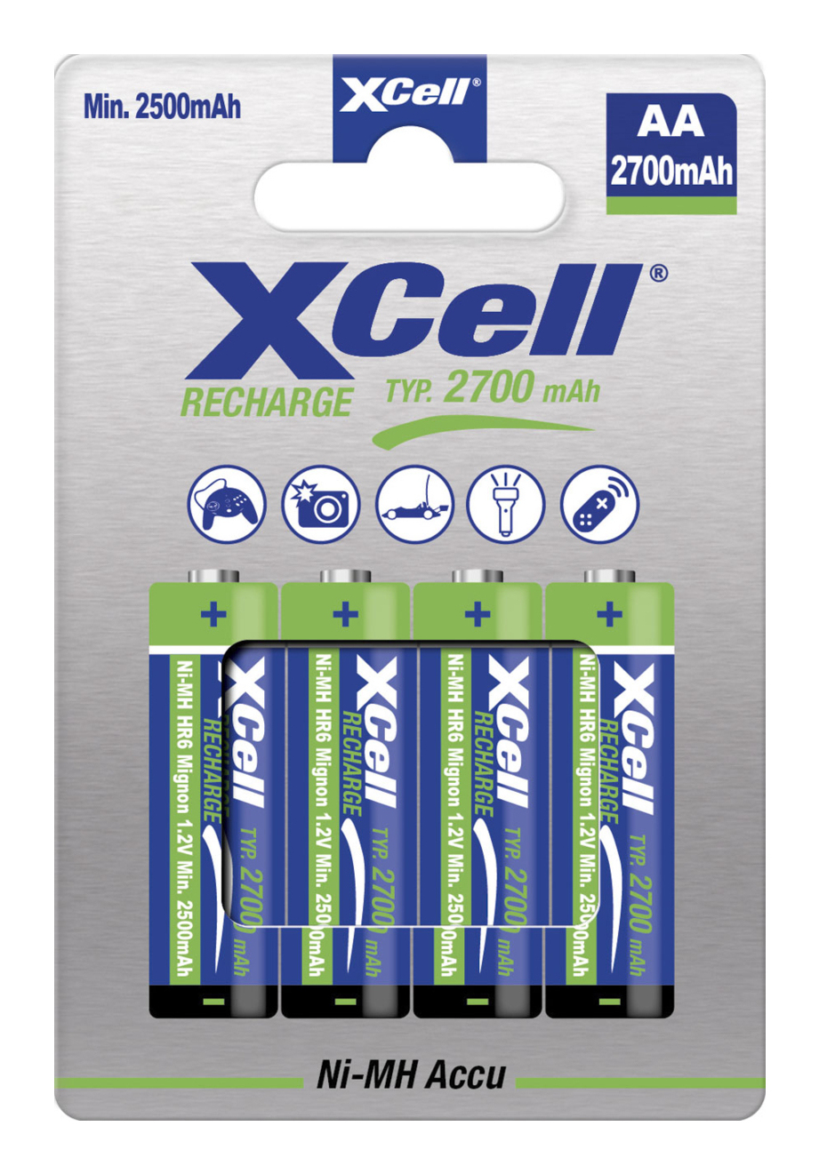 XCell Akku X2700 B4  Ni-MH  Mignon AA 1,2V 2700mAh  4St.