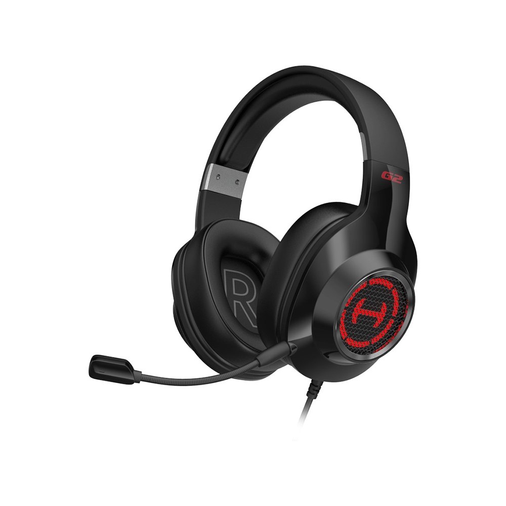 Gaming Over-ear hoofdtelefoon 7.1 Surround RMS 50mW 32O 98dB 20Hz-20kHz 50mm Neodymium driver kabellengte 2.5m USB aansluiting.  Electret Microfoon.