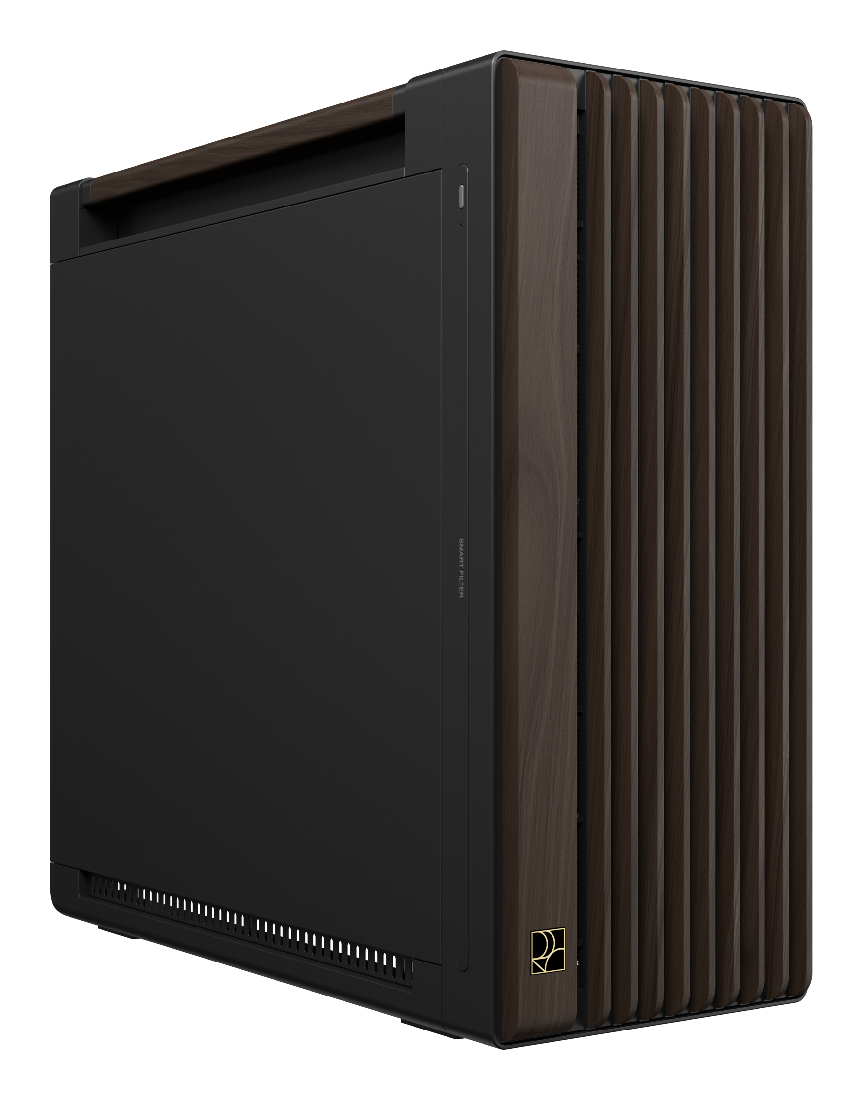 ASUS ProArt PA602 Wood Edition Modern Black - Metal Panel Midi Tower Zwart, Hout