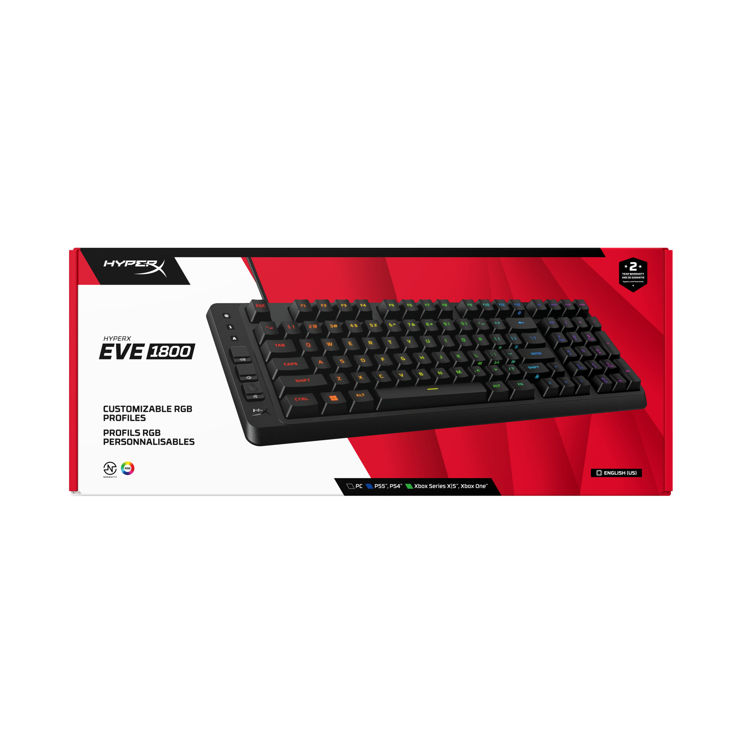 HyperX Eve 1800 - gamingtoetsenbord - Afbeelding 11