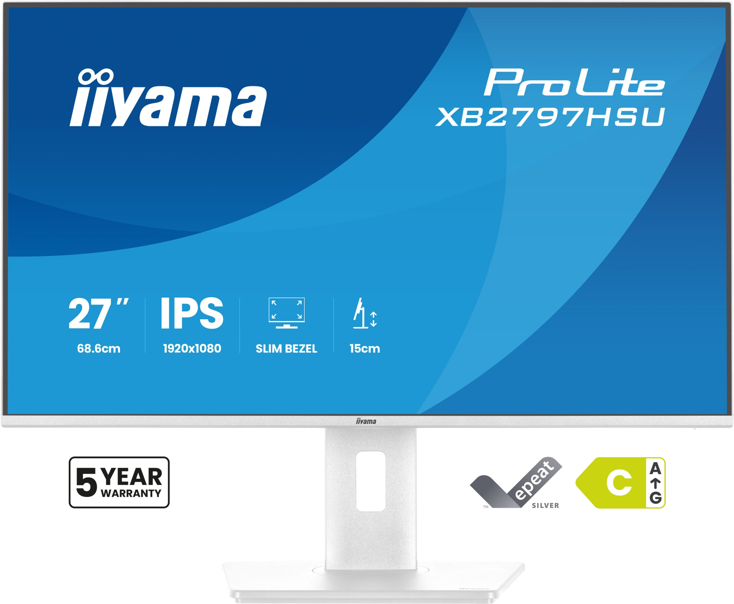 iiyama ProLite XB2797HSU-W1 computer monitor 68,6 cm (27") 1920 x 1080 Pixels Full HD LED Wit - Afbeelding 3