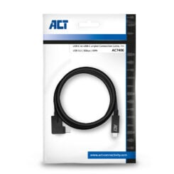 ACT USB 3.0 10Gbps 60W USB Type-C (recht) naar USB Type-C (haaks links/rechts) kabel, 1 meter - Afbeelding 5