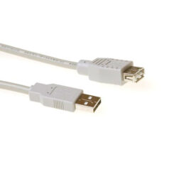 ACT USB 2.0 A male - USB A female ivoor 5,00 m - Afbeelding 2