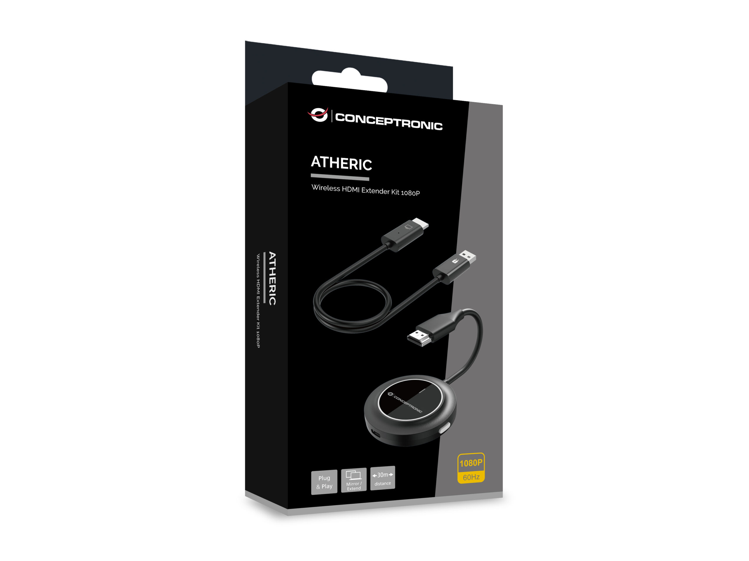 Conceptronic ATHERIC02B draadloze beeldschermadapter HDMI/USB Volledige HD Dongle - Afbeelding 6