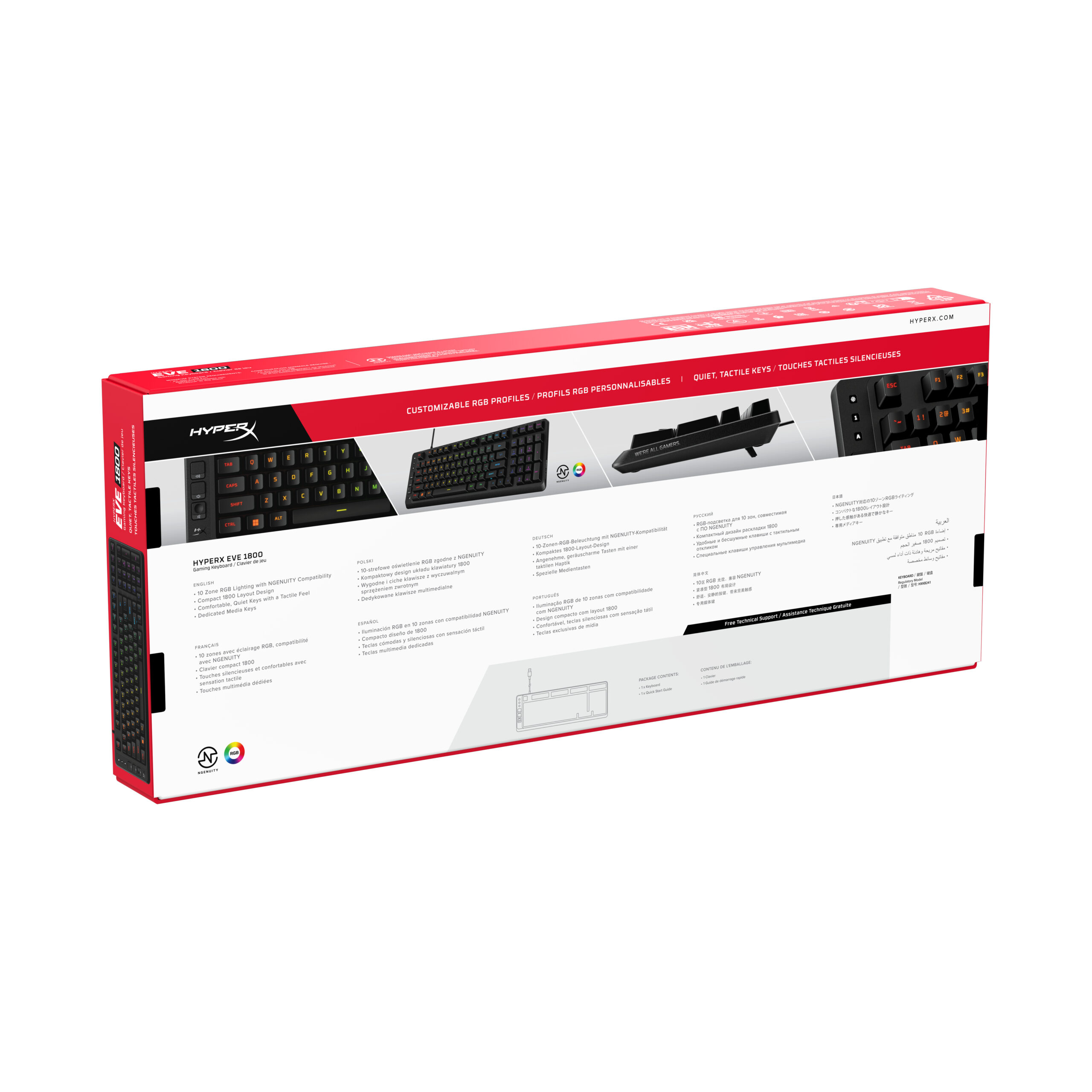 HyperX Eve 1800 - gamingtoetsenbord - Afbeelding 12