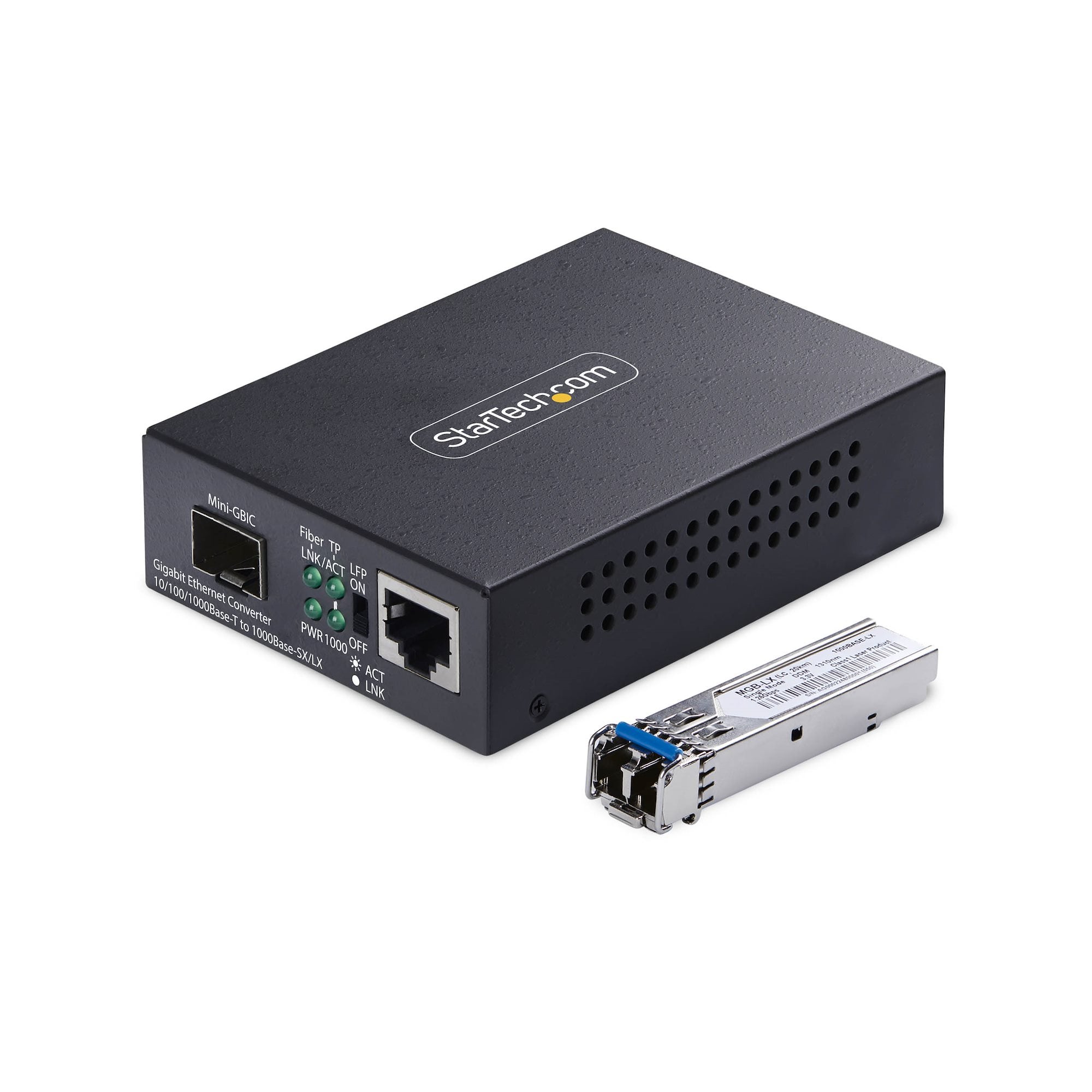 StarTech.com MCM1110SMLC20 netwerk media converter 2000 Mbit/s 1310 nm Single-mode Zwart - Afbeelding 2