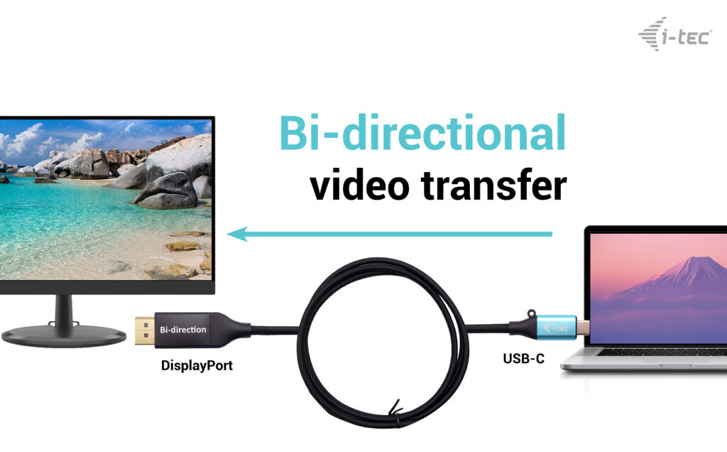 i-tec USB-C DisplayPort Bi-Directional Cable Adapter 8K/30Hz 150cm - Afbeelding 4