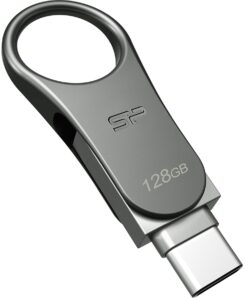 Silicon Power C80 Dual USB Pendrive Mobile 128GB USB-C Grey