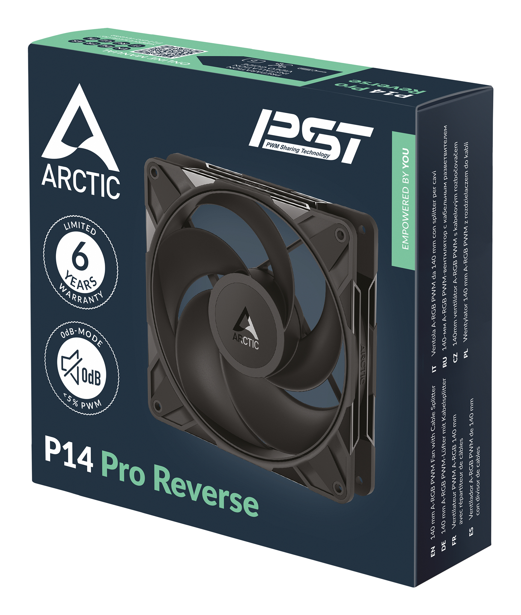 ARCTIC Freezer P14 Pro Reverse Computer behuizing Ventilator 14 cm Zwart 1 stuk(s) - Afbeelding 6