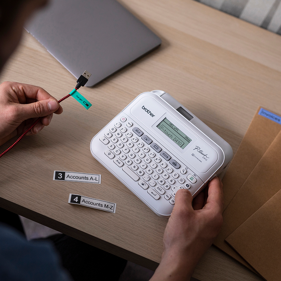 Brother PT-D410YP1 labelprinter Thermo transfer 20 mm/sec Bedraad TZe QWERTY - Afbeelding 3