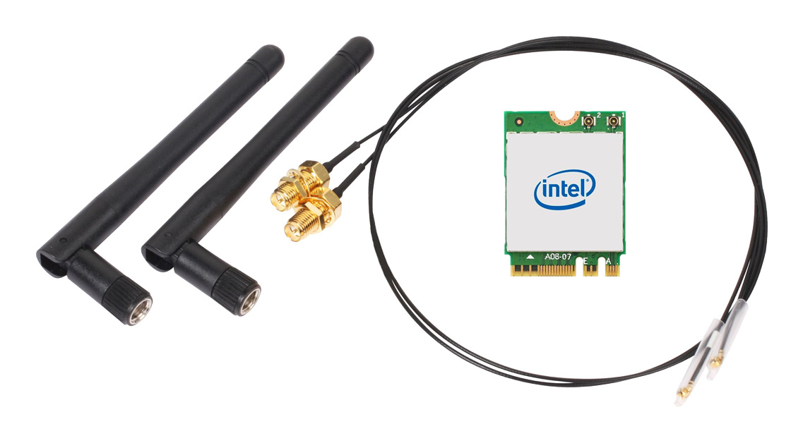 Shuttle WLN-M22 - Intel WLAN-AX210/Bluetooth Combo Kit inklusief M.2 card, cables and externe antennes voor Cube's