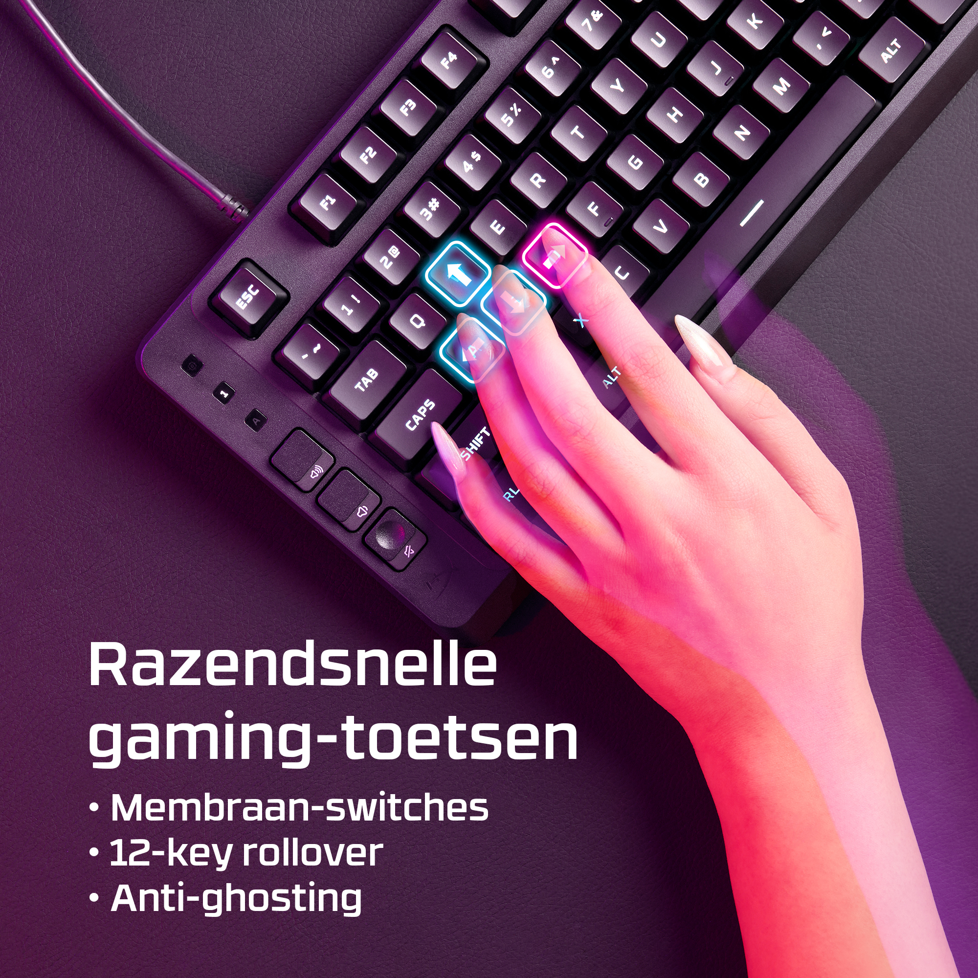 HyperX Eve 1800 - gamingtoetsenbord - Afbeelding 4