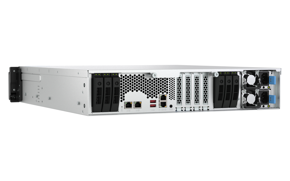 QNAP TS-H3077AFU-R7-64G data-opslag-server NAS Rack (2U) AMD Ryzen™ 5 64 GB DDR5 0 TB QuTS hero Zwart, Metallic - Afbeelding 12