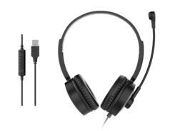 Equip 245301 hoofdtelefoon/headset Bedraad Hoofdband Oproepen/muziek Zwart