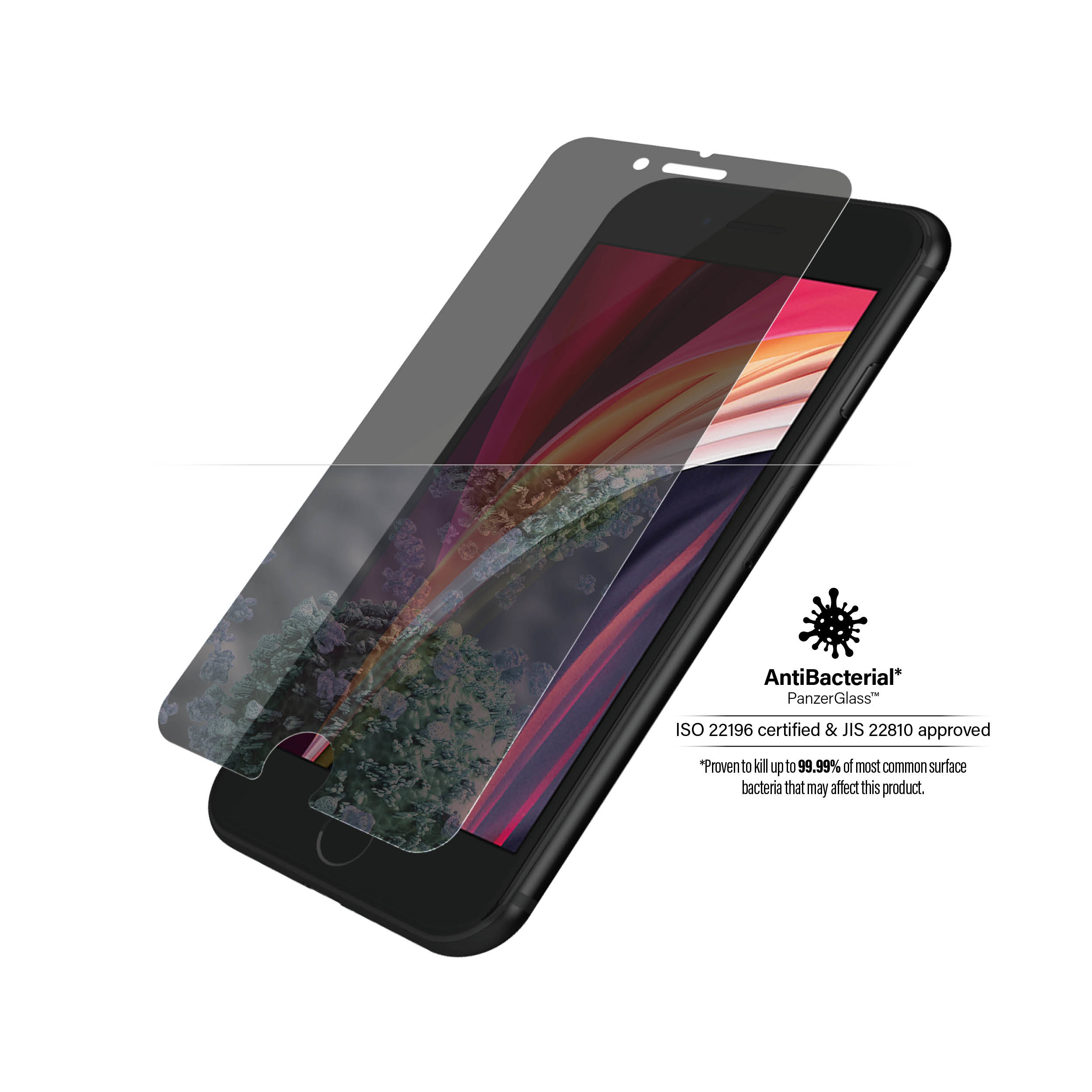 PanzerGlass ® Privacy Screen Protector iPhone SE (2020/2022) | 8 | 7 | 6 | 6s | Standard Fit Doorzichtige schermbeschermer Apple 1 stuk(s)