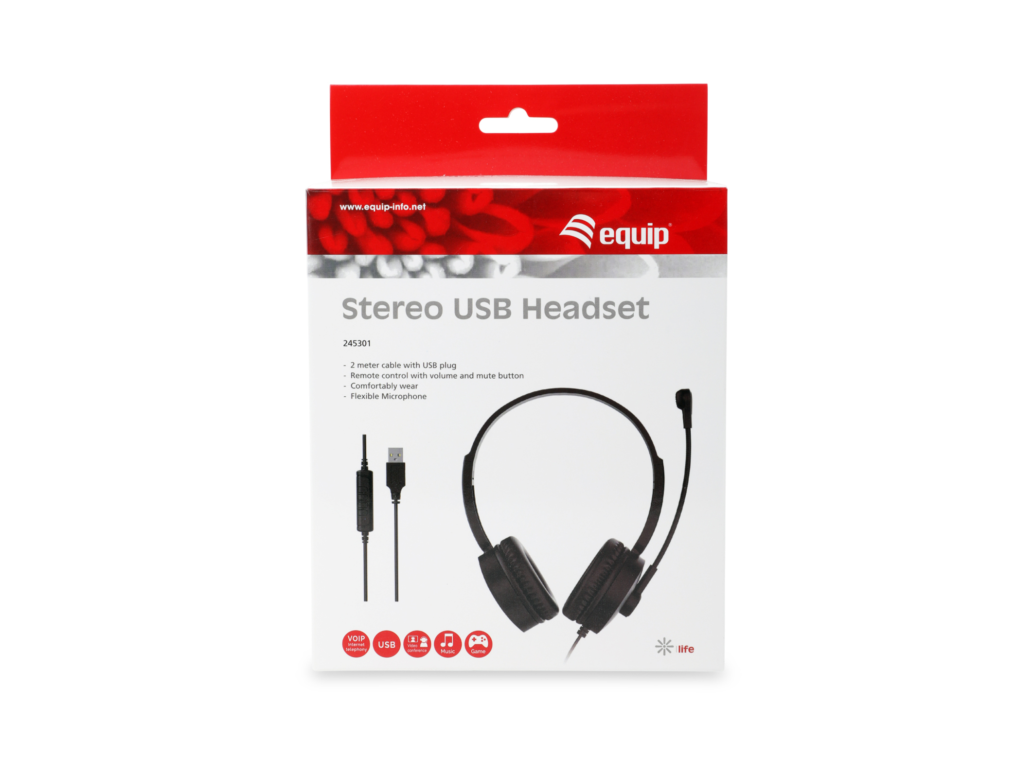 Equip 245301 hoofdtelefoon/headset Bedraad Hoofdband Oproepen/muziek Zwart - Afbeelding 7