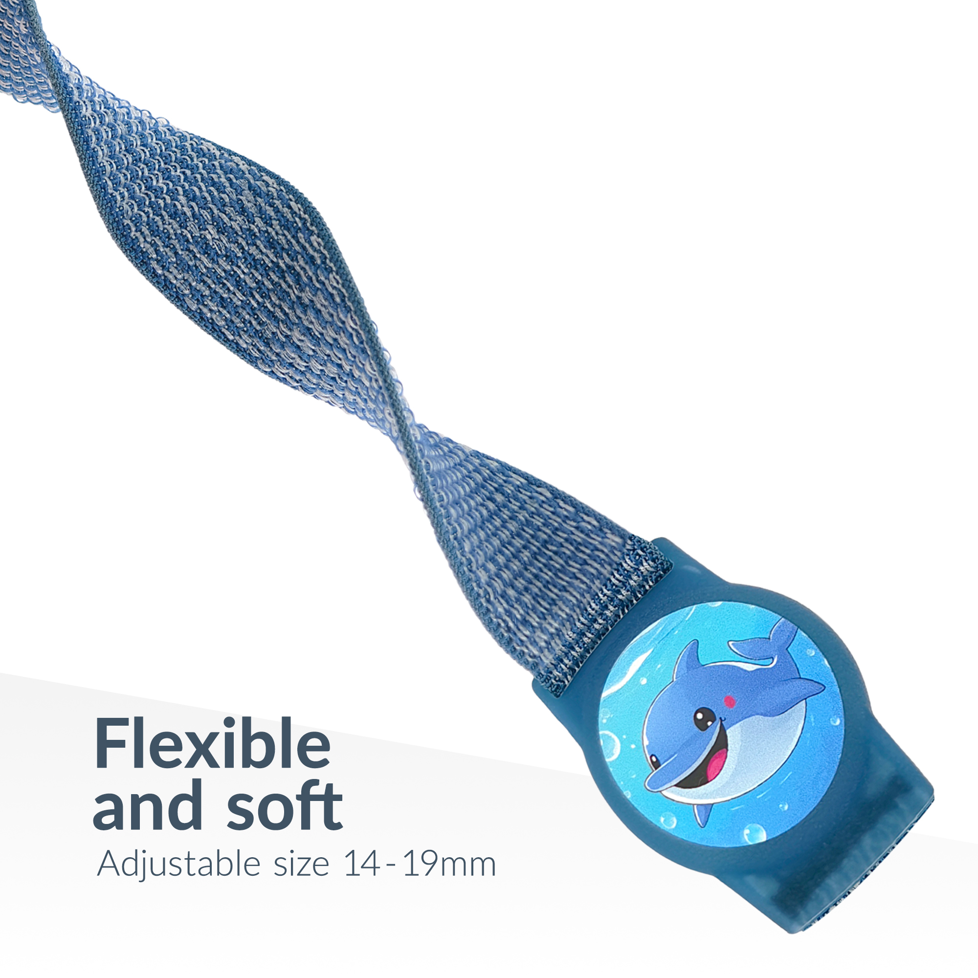 Beeep OneTag Apple Find My & Android Tracker - Kids Wristband Velcro Dolphin - Afbeelding 7