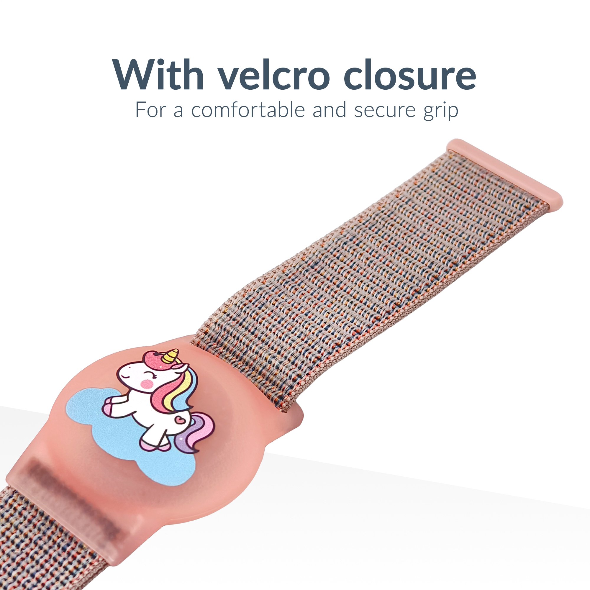 Beeep OneTag Apple Find My & Android Tracker - Kids Wristband Velcro Unicorn - Afbeelding 6