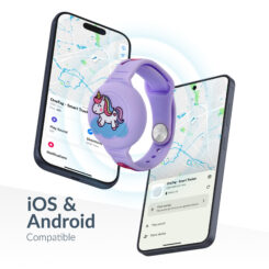 Beeep OneTag Apple Find My & Android Tracker - Kids Wristband Silicon Unicorn