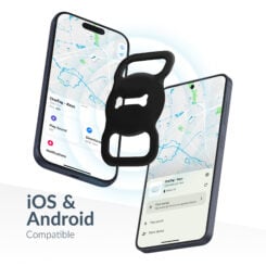 Beeep OneTag Apple Find My & Android Tracker - Dog Collar Tag - Black