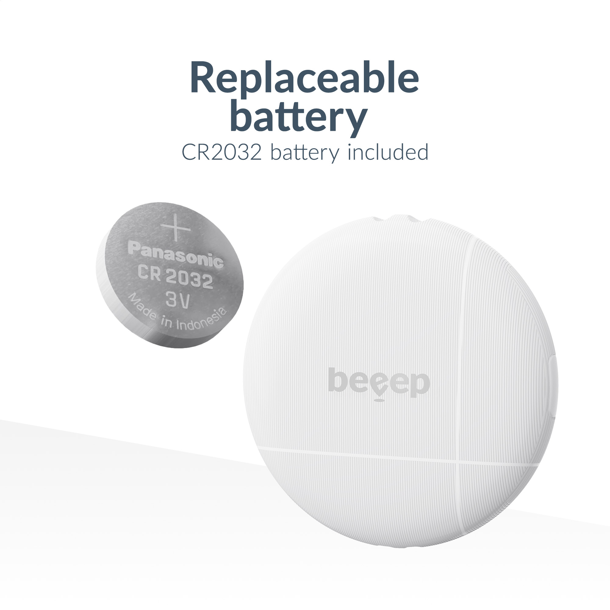Beeep OneTag Apple Find My & Android Tracker White & Keychain White - 1 pack - Afbeelding 7
