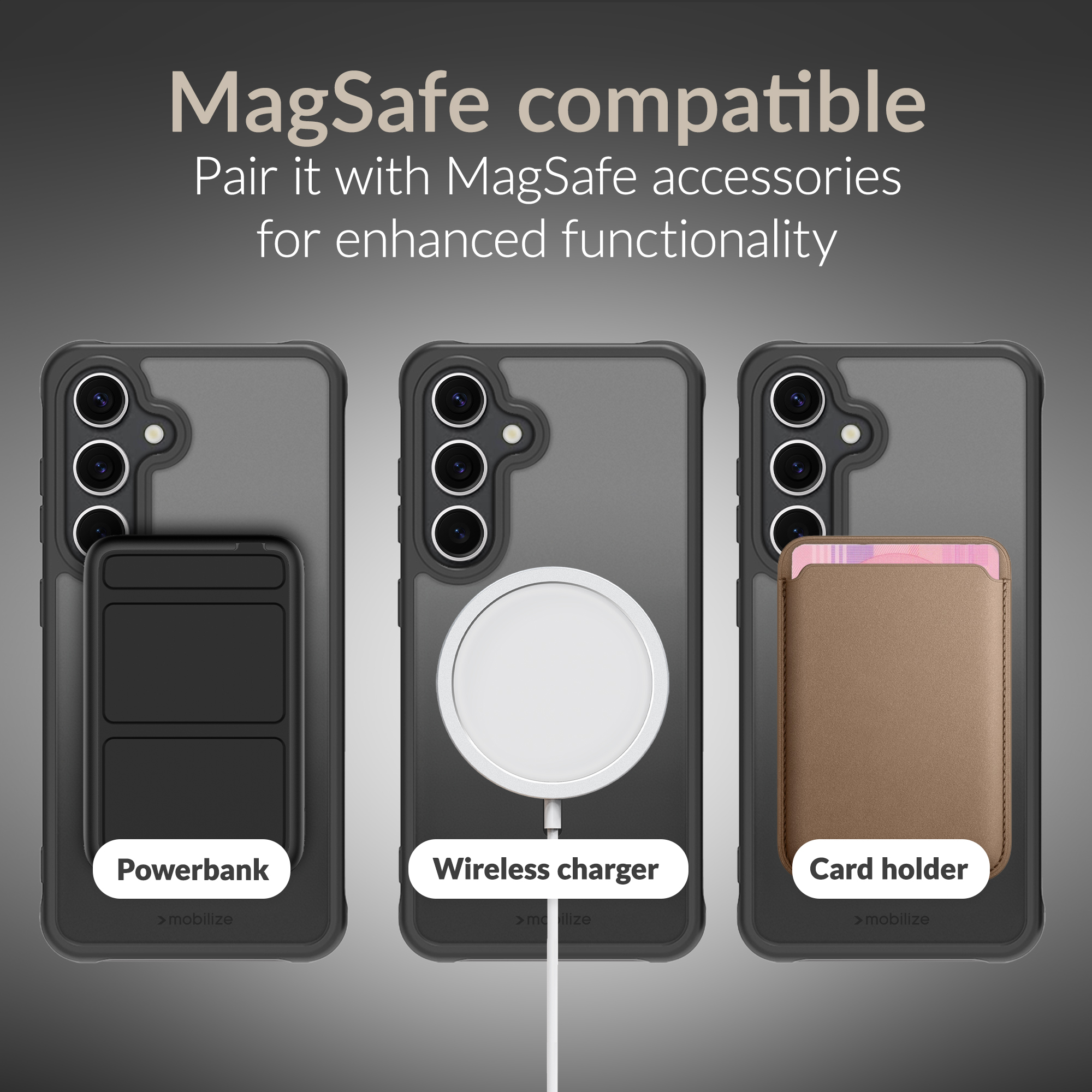 Mobilize MagSafe Compatible Hybrid Case Samsung Galaxy S26 5G Black - Afbeelding 6