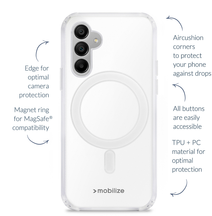 Mobilize Magsafe Compatible Naked Protection Case for Samsung Galaxy A37 5G Clear - Afbeelding 2