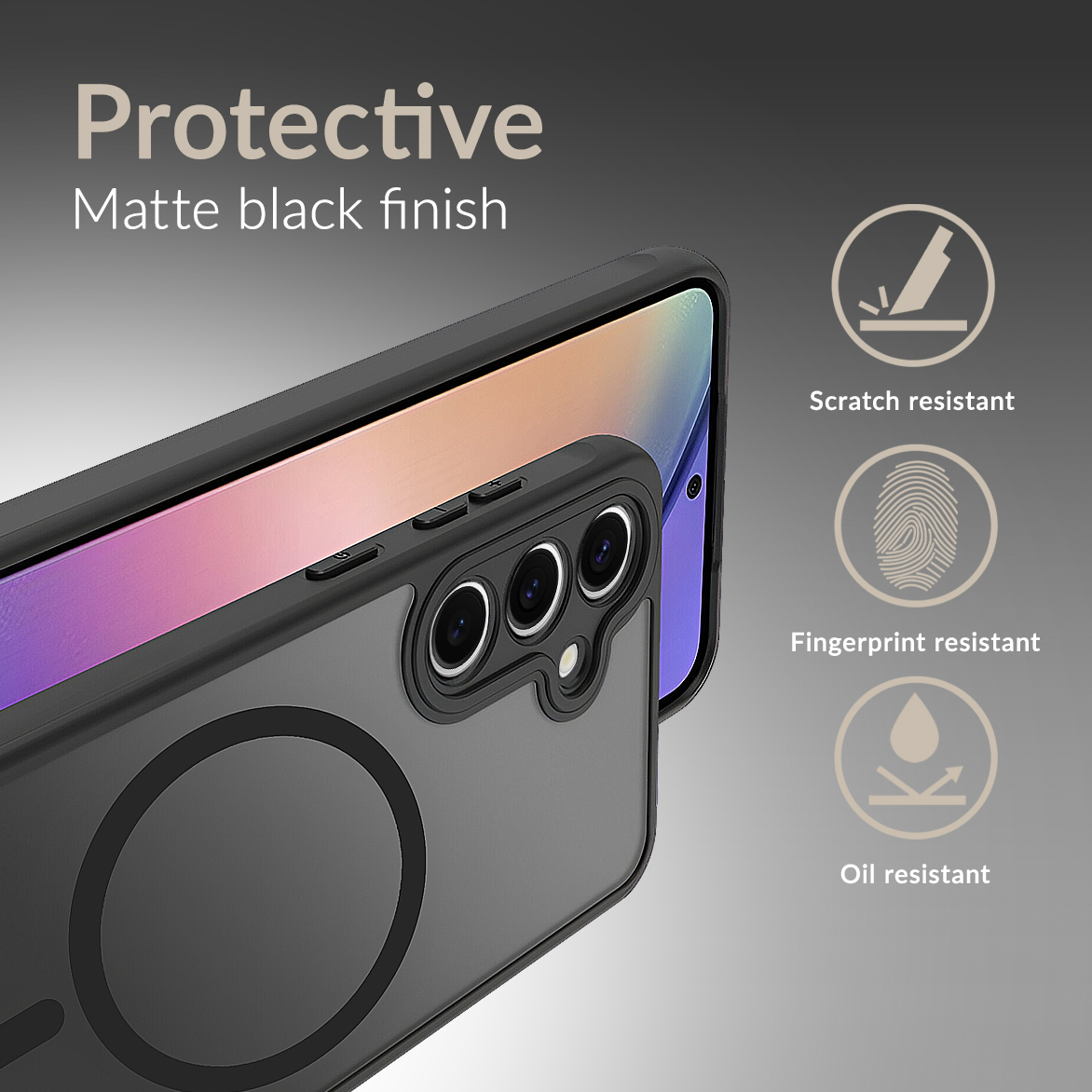 Mobilize MagSafe Compatible Hybrid Case Samsung Galaxy A37 5G Black