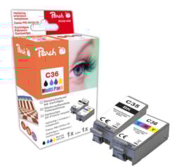 Peach PI100-433 inktcartridge 2 stuk(s) Compatibel Zwart, Cyaan, Magenta, Geel