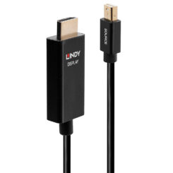 Lindy 40920 video kabel adapter 0,5 m Mini DisplayPort HDMI Zwart - Afbeelding 2