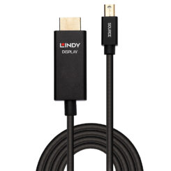 Lindy 40920 video kabel adapter 0,5 m Mini DisplayPort HDMI Zwart - Afbeelding 3