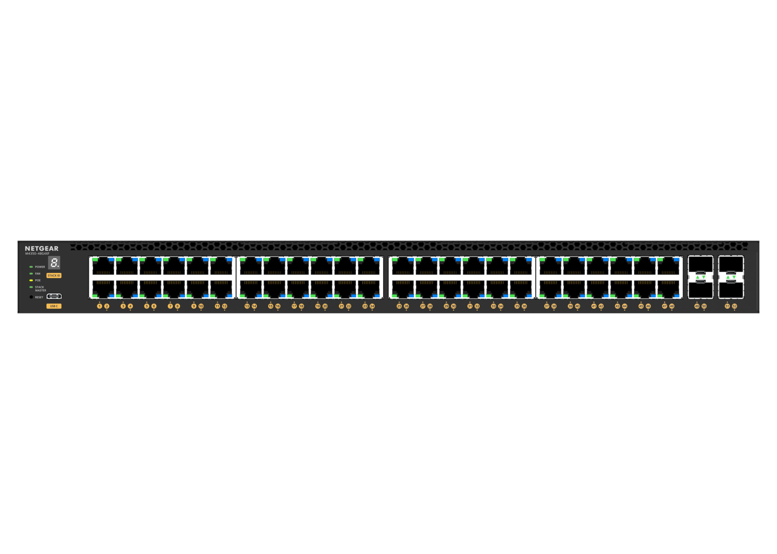 NETGEAR M4350-48G4XF Managed L3 Gigabit Ethernet (10/100/1000) Power over Ethernet (PoE) 1U Zwart - Afbeelding 5