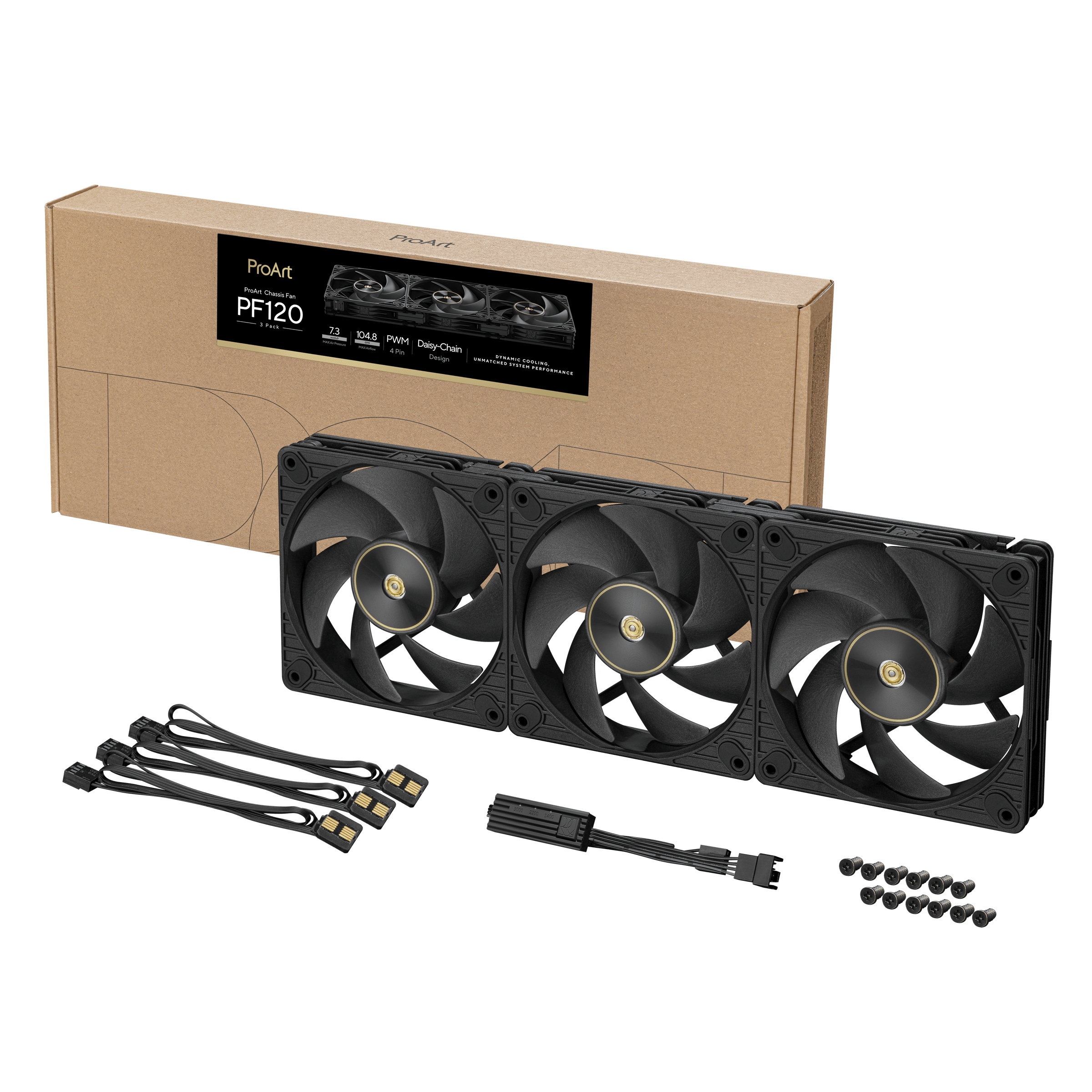 ASUS ProArt PF120 Fan PWM Black 3in1 Computer behuizing Ventilator 12 cm Zwart 3 stuk(s) - Afbeelding 20