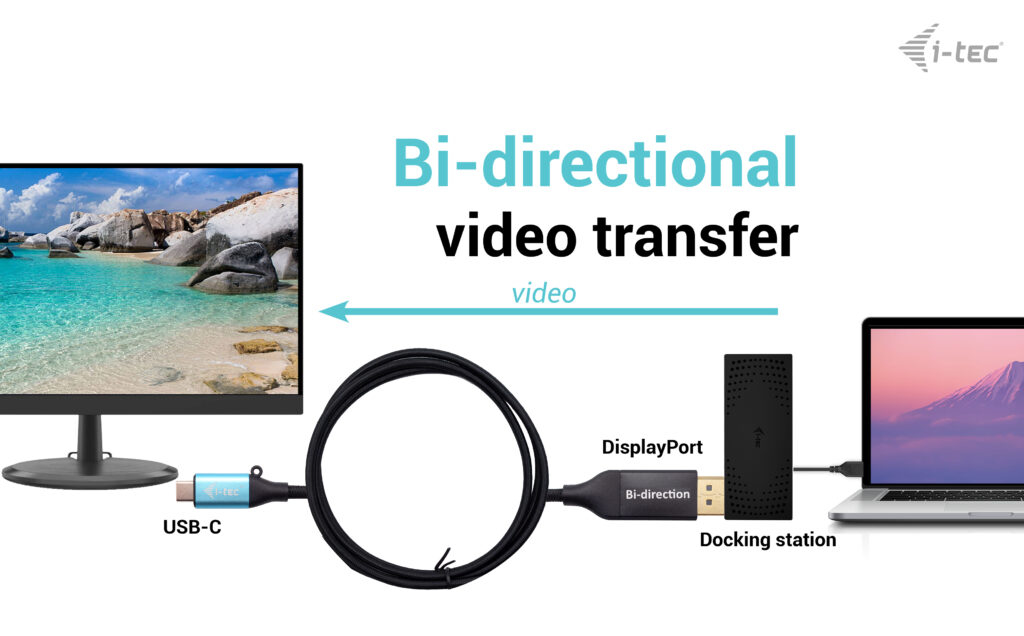 i-tec USB-C DisplayPort Bi-Directional Cable Adapter 8K/30Hz 150cm - Afbeelding 3