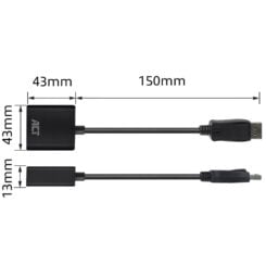 ACT 0,15 meter DisplayPort male naar DVI female adapter - Afbeelding 3