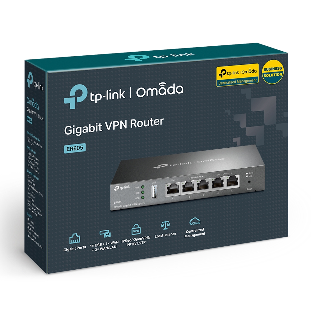 TP-Link Omada ER605 bedrade router Gigabit Ethernet Zwart - Afbeelding 6