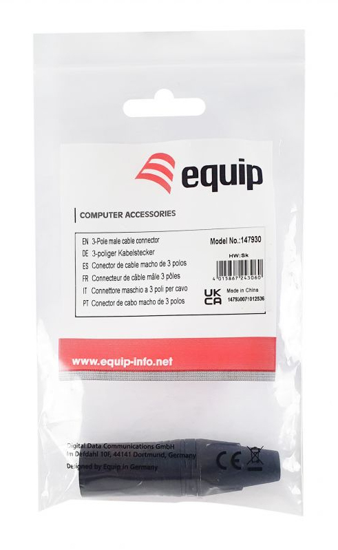 Equip 147930 kabel-connector 3-Pole XLR Zwart - Afbeelding 5