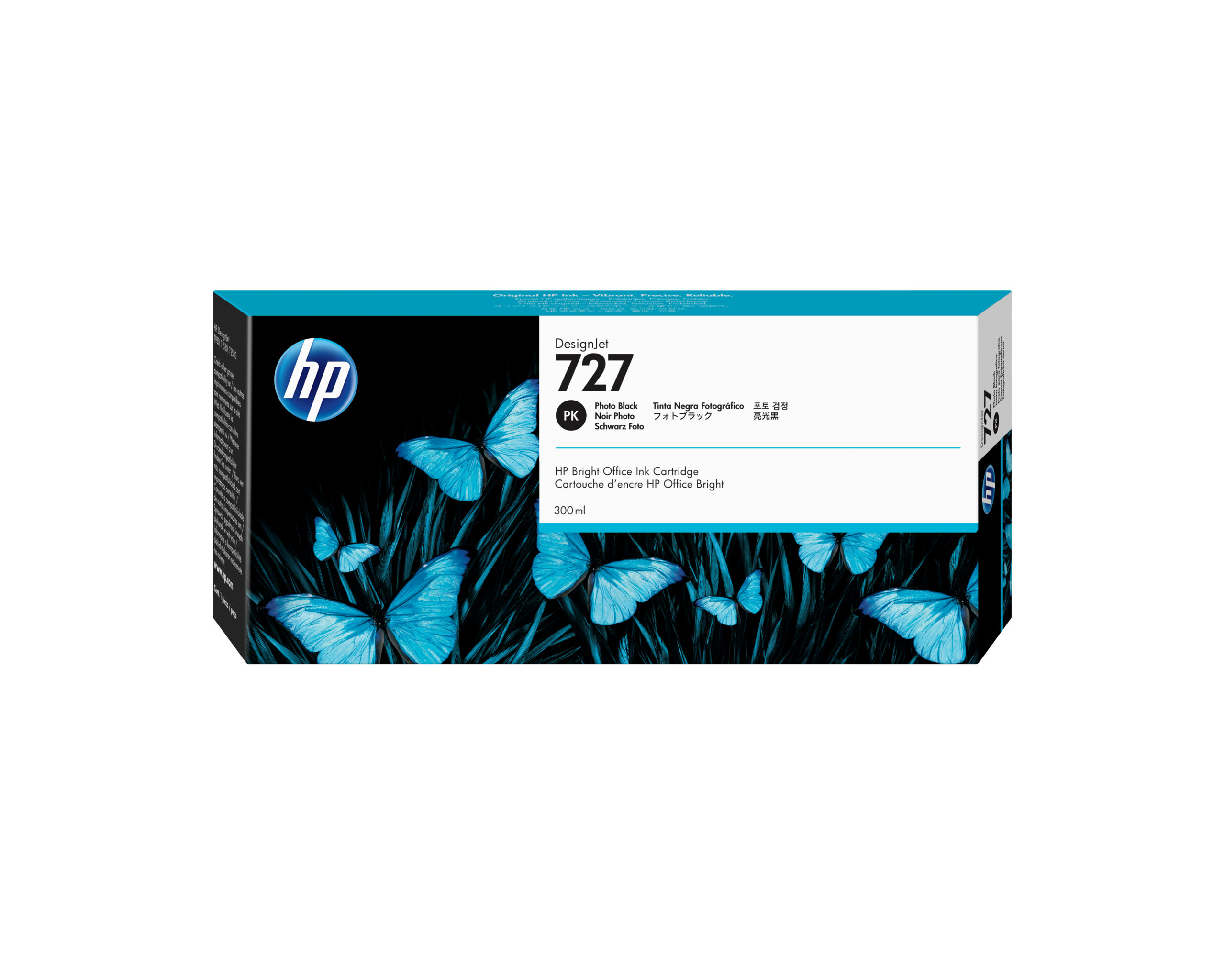 HP 727 zwarte DesignJet fotoinktcartridge, 300 ml - Afbeelding 2