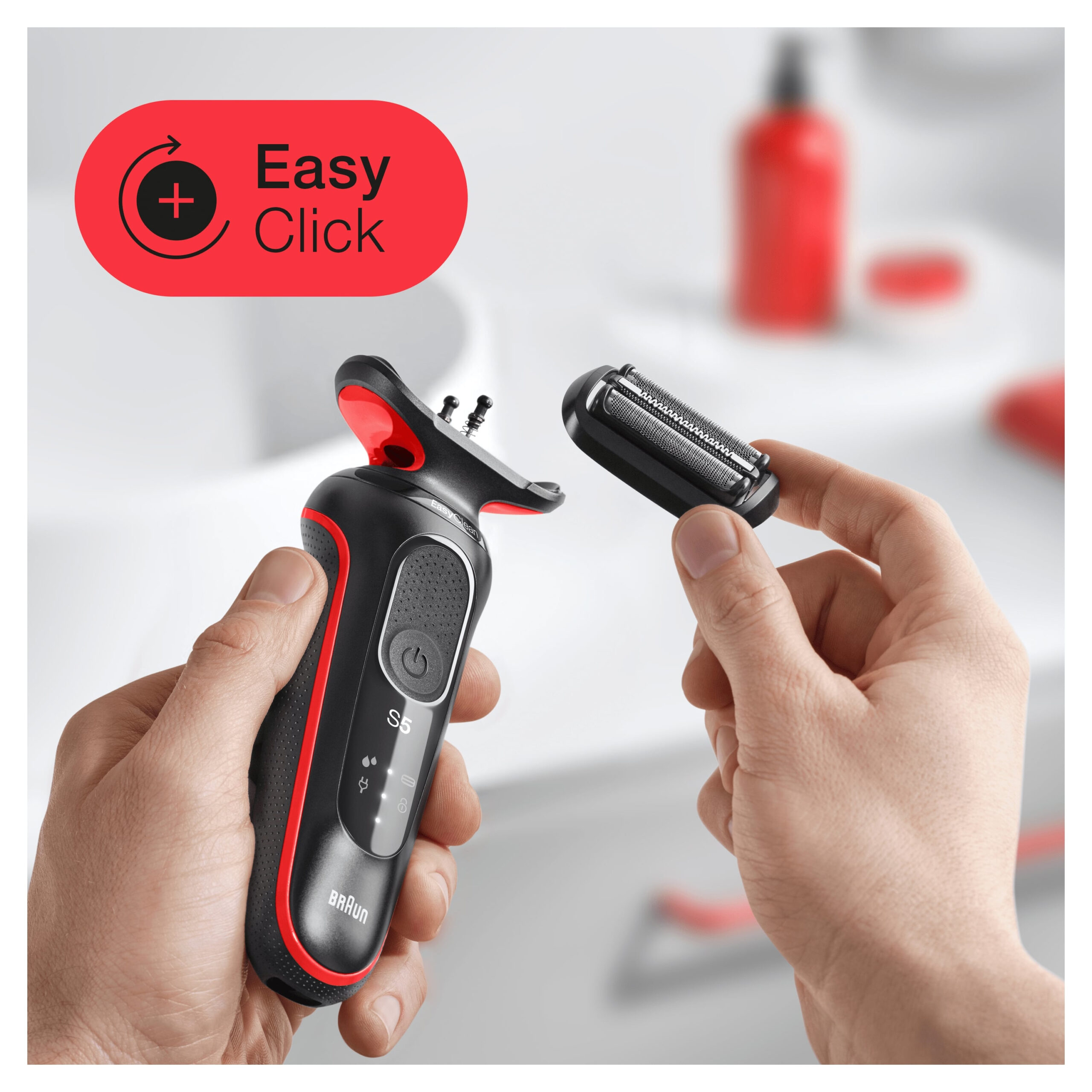 Braun Series 5 50-R1000s Scheerapparaat met scheerblad Zwart, Rood - Afbeelding 4