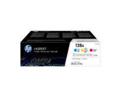HP 128A originele cyaan/magenta/gele LaserJet tonercartridge, 3-pack - Afbeelding 2
