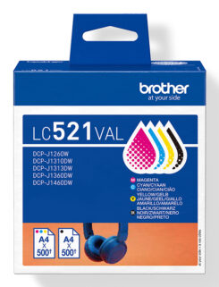 Brother LC521VAL inktcartridge 4 stuk(s) Origineel Zwart, Cyaan, Magenta, Geel - Afbeelding 2