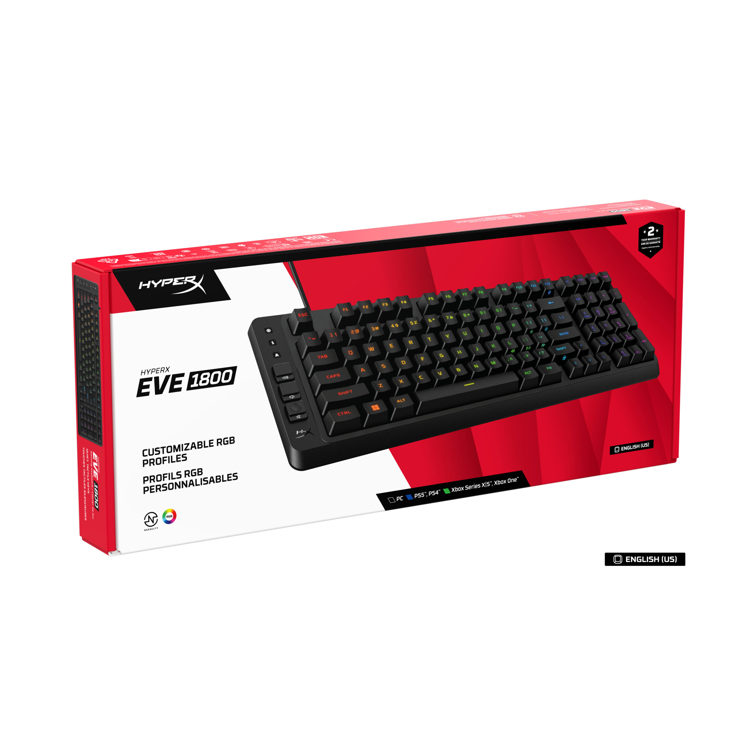 HyperX Eve 1800 - gamingtoetsenbord - Afbeelding 10