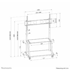Neomounts NS-M4000BLACK TV trolley 60-105" - Afbeelding 14