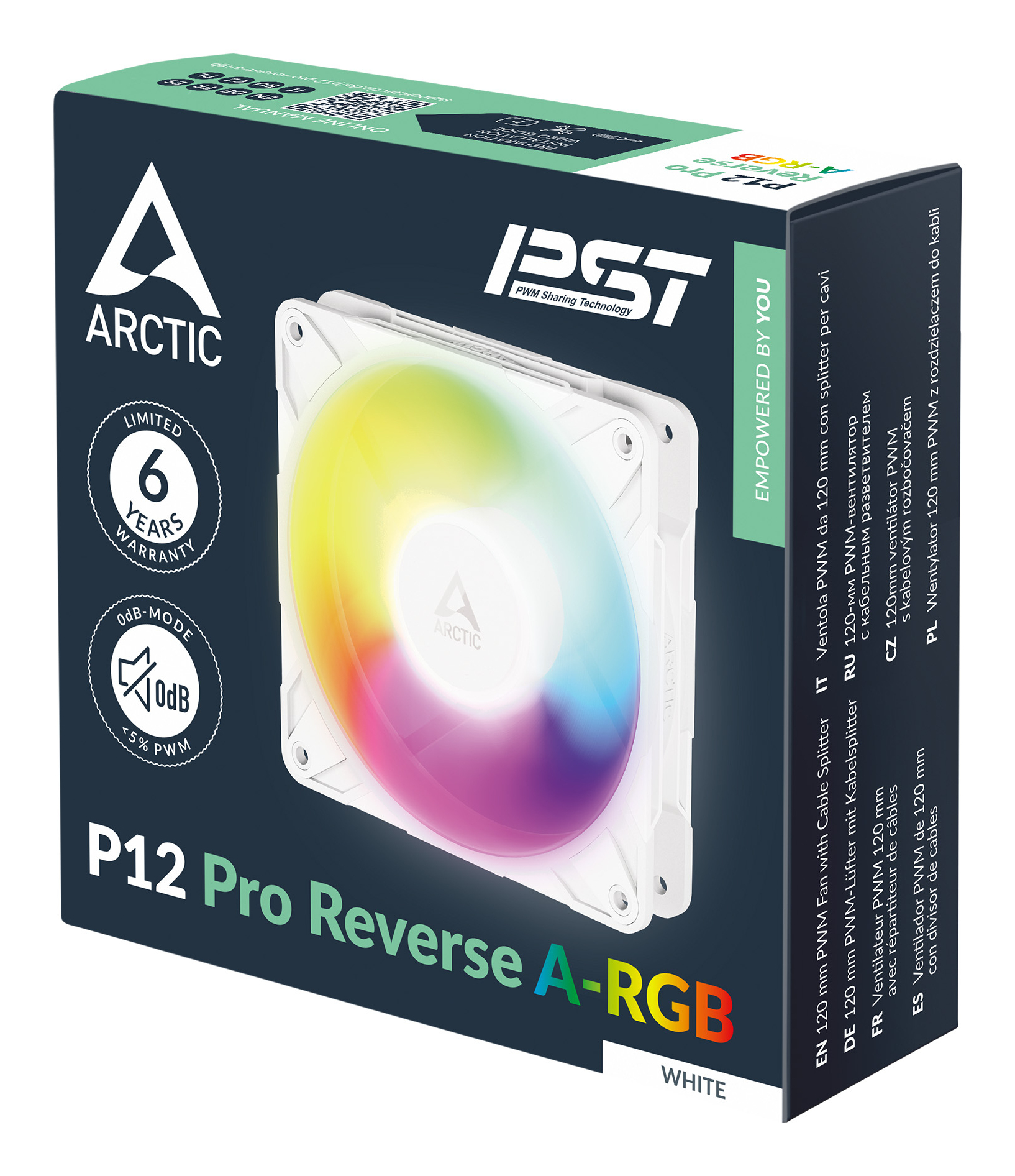 ARCTIC Freezer P12 Pro Reverse A-RGB (White) Computer behuizing Ventilator 12 cm Wit 1 stuk(s) - Afbeelding 7