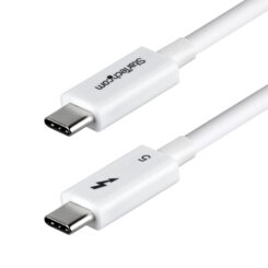 StarTech.com 1m Thunderbolt 5 Kabel, 80Gbps/Tot 120Gbps, 240W PD, 8K 60Hz, Gecertificeerde Thunderbolt Kabel, Compatibel met Thunderbolt 4/USB4/USB-C, Wit - Afbeelding 2