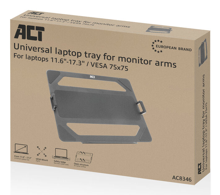 ACT Universele laptophouder voor op monitorarmen - Afbeelding 6