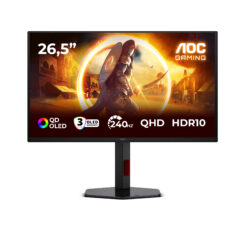 AOC G4 Q27G4ZDR computer monitor 67,3 cm (26.5") 2560 x 1440 Pixels Quad HD QD-OLED Zwart, Rood